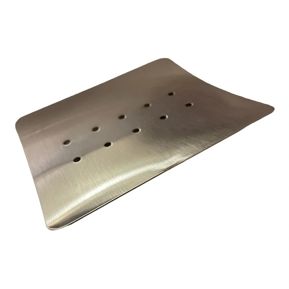 NEW Crate&Barrel Stainless Steel Modern Soap Dish / Set of 2